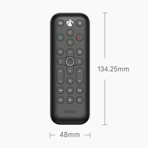 Télécommande multimédia à clé rétroéclairée 8BitDo pour Xbox, style : version courte (noir) S8802B347-06